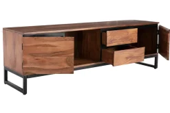 Outlet Miliboo Mueble TV de acacia maciza 160 cm HOORN