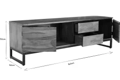 Outlet Miliboo Mueble TV de acacia maciza 160 cm HOORN