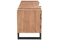 Best Miliboo Mueble TV de acacia maciza y metal negro 150 cm ALVARO