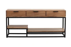 Hot Miliboo Mueble TV de acacia maciza y metal 115 cm WARREN