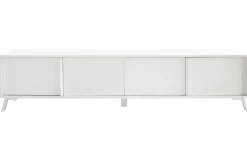 Hot Miliboo Mueble TV de diseño con acabado blanco brillante 205 cm NEMA