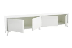 Hot Miliboo Mueble TV de diseño con acabado blanco brillante 205 cm NEMA