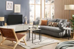 Hot Miliboo Mueble TV de diseño con acabado blanco brillante 205 cm NEMA