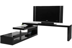 Discount Miliboo Mueble TV de diseño lacado negro giratorio MAX V2