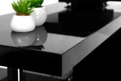 Discount Miliboo Mueble TV de diseño lacado negro giratorio MAX V2