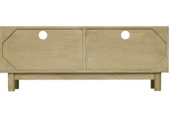 Hot Miliboo Mueble TV de madera clara y caña de ratán 120 cm GALINA