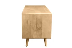 Store Miliboo Mueble TV de madera maciza de mango y caña de ratán 110 cm ACANGE