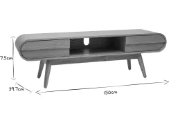 Best Miliboo Mueble TV diseño 2 cajones fresno natural BALTIK