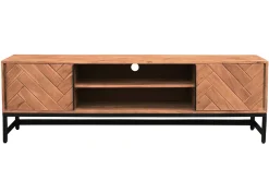 Best Sale Miliboo Mueble TV en acacia y metal negro STICK