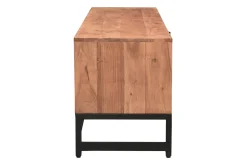 Best Sale Miliboo Mueble TV en acacia y metal negro STICK