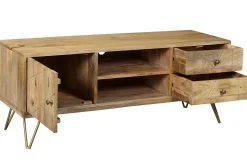Shop Miliboo Mueble TV en mango y metal LINIUM