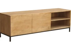 Sale Miliboo Mueble TV industrial mango y metal YPSTER