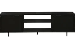 Cheap Miliboo Mueble TV industrial negro con 2 puertas 150 KARL