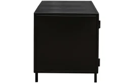 Cheap Miliboo Mueble TV industrial negro con 2 puertas 150 KARL