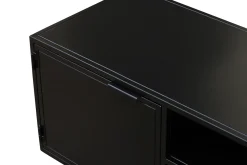 Cheap Miliboo Mueble TV industrial negro con 2 puertas 150 KARL