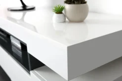 Fashion Miliboo Mueble TV lacado blanco LIVO