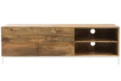 Sale Miliboo Mueble TV mago y metal blanco 145cm BOHO