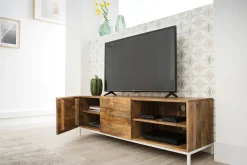 Sale Miliboo Mueble TV mago y metal blanco 145cm BOHO