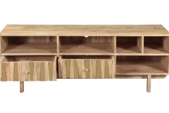 Outlet Miliboo Mueble TV mango y latón ZAIKA