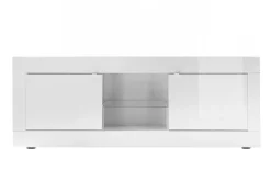 Clearance Miliboo Mueble TV moderno lacado blanco 180cm LATTE