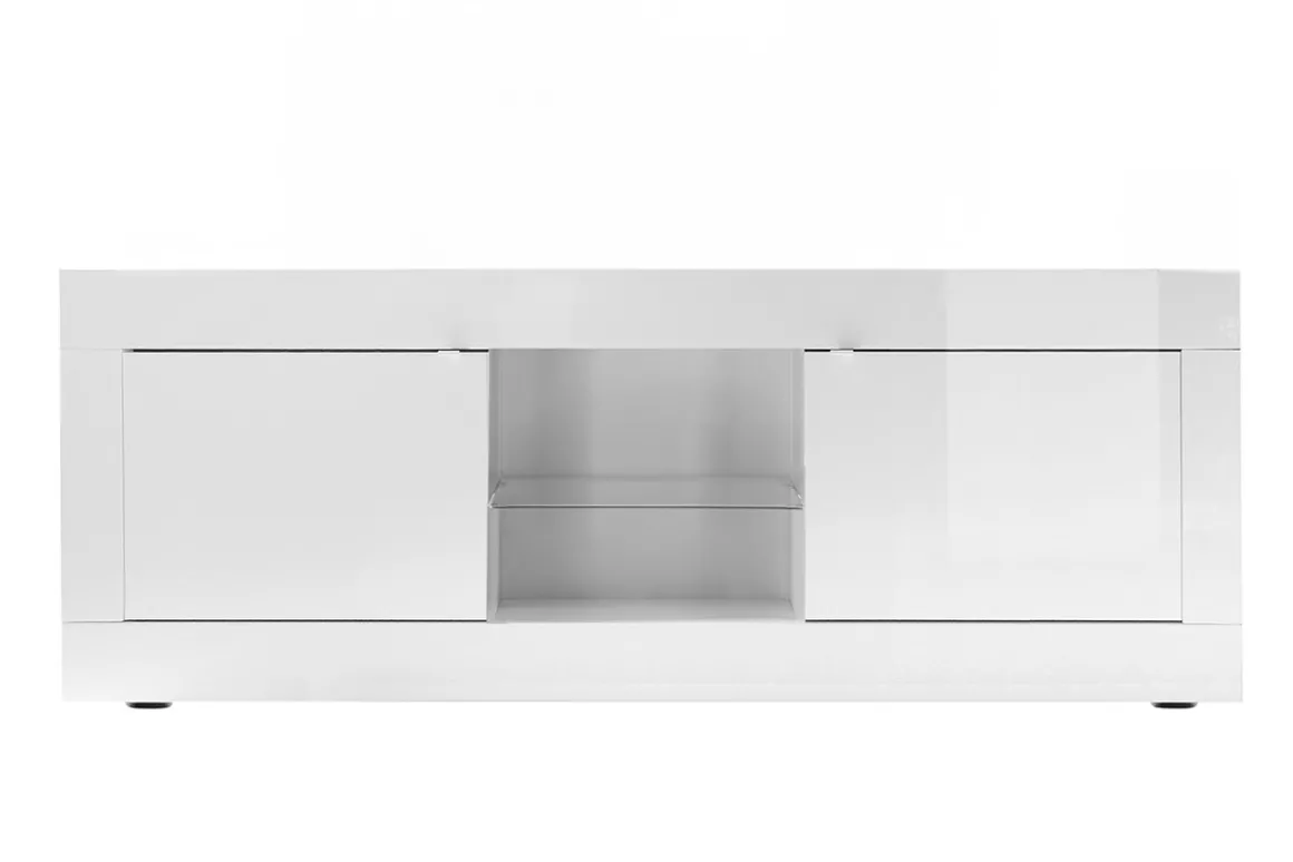 Clearance Miliboo Mueble TV moderno lacado blanco 180cm LATTE