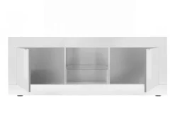 Clearance Miliboo Mueble TV moderno lacado blanco 180cm LATTE
