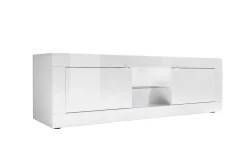 Clearance Miliboo Mueble TV moderno lacado blanco 180cm LATTE
