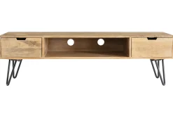 Sale Miliboo Mueble TV moderno mango patas horquilla metal VIBES