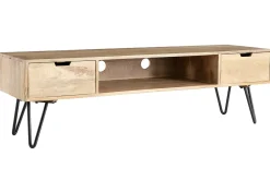 Sale Miliboo Mueble TV moderno mango patas horquilla metal VIBES
