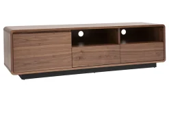 Fashion Miliboo Mueble TV vintage con acabado de nogal 160 cm JAKO