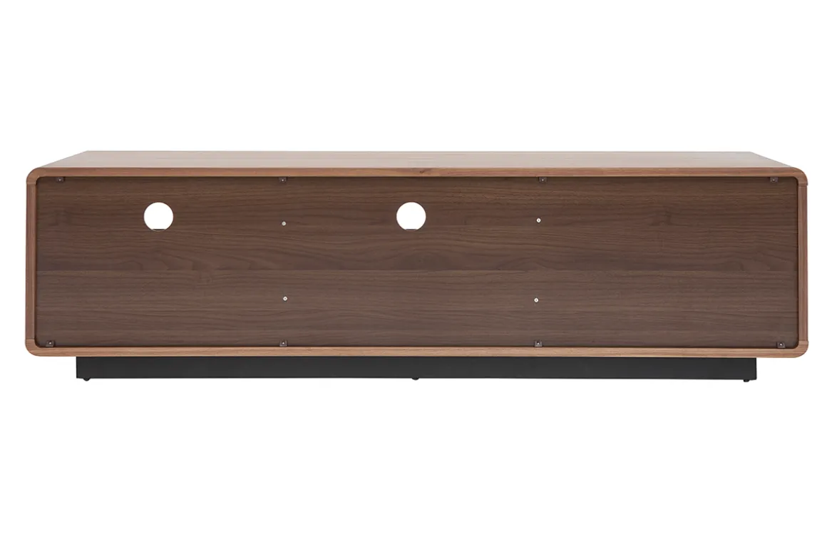 Fashion Miliboo Mueble TV vintage con acabado de nogal 160 cm JAKO