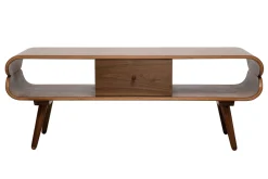Hot Miliboo Mueble TV vintage con compartimentos de almacenaje de madera oscura 132 cm TAKLA