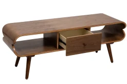 Hot Miliboo Mueble TV vintage con compartimentos de almacenaje de madera oscura 132 cm TAKLA