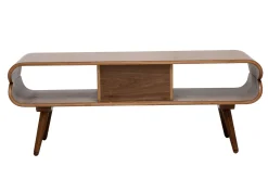 Hot Miliboo Mueble TV vintage con compartimentos de almacenaje de madera oscura 132 cm TAKLA