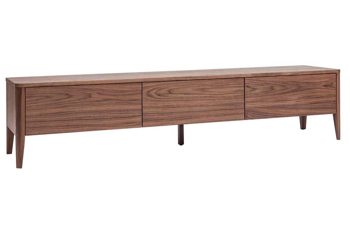 Sale Miliboo Mueble TV vintage de nogal con 3 cajones 180 cm BENJA
