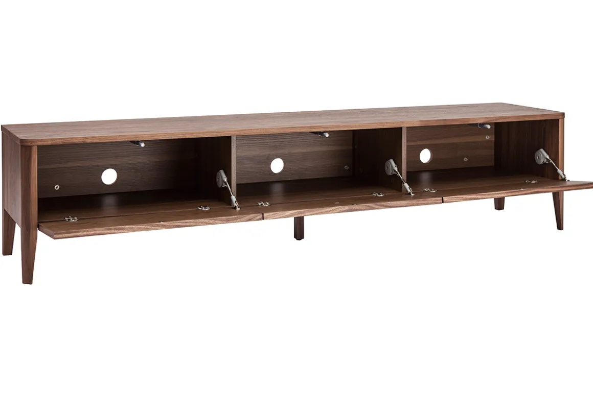 Sale Miliboo Mueble TV vintage de nogal con 3 cajones 180 cm BENJA