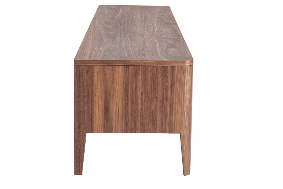 Sale Miliboo Mueble TV vintage de nogal con 3 cajones 180 cm BENJA