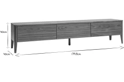 Sale Miliboo Mueble TV vintage de nogal con 3 cajones 180 cm BENJA