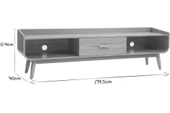 Best Sale Miliboo Mueble TV vintage madera fresno 180 cm HALLEN