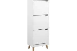 Cheap Miliboo Mueble zapatero nórdico 3 cajones madera y blanco MITRAA