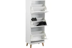 Cheap Miliboo Mueble zapatero nórdico 3 cajones madera y blanco MITRAA