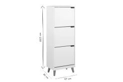 Cheap Miliboo Mueble zapatero nórdico 3 cajones madera y blanco MITRAA
