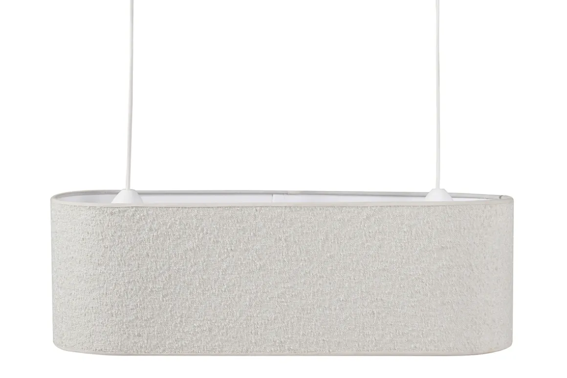 Best Sale Miliboo Pantalla para lámpara de techo doble de borreguillo color crudo 62 cm TESSA
