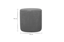 Online Miliboo Puf redondo de pana amarilla 40 cm diám. LOUIS