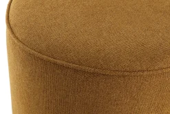 Online Miliboo Puf redondo de tela amarillo comino 40 cm diám. COQ