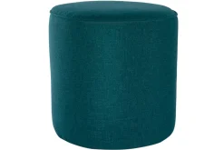 Online Miliboo Puf redondo de tela azul pavo 40 cm diám. COQ