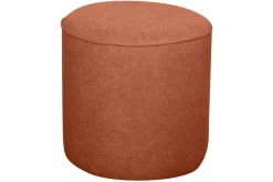 Sale Miliboo Puf redondo de tela color ladrillo 40 cm diám. COQ