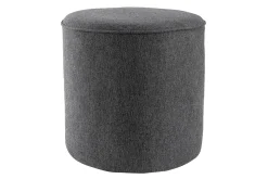 Cheap Miliboo Puf redondo de tela gris antracita 40 cm diám. COQ
