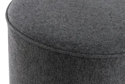 Cheap Miliboo Puf redondo de tela gris antracita 40 cm diám. COQ