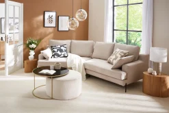 Best Sale Miliboo Puf redondo de terciopelo acanalado color crudo 70 cm diám. LOUIS